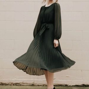 Eden Pleated Midi Dress